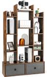 Bücherregal im Baumform mit Schubladen Braun - Holzwerkstoff - 24 x 132 x 80 cm