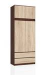 Kleiderschrank S90 2T 2S CLP Eiche Sonoma Dekor - Wenge Dekor