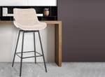 Tabouret de bar Weston Crème - Fourrure synthétique