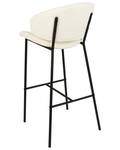 Tabouret de bar KIANA Beige - Noir - Crème