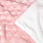 Decke mit Dreiecksmuster Sherpa Pink - 200 x 230 cm