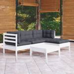 Garten-Lounge-Set (5-teilig) 3012436 Anthrazit - Weiß