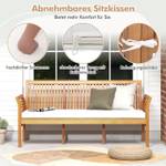 Gartenbank TI94555ITDE Weiß - Holzwerkstoff - 59 x 77 x 159 cm