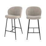 Tabouret de bar Groom (Lot de 2) Beige