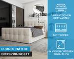 Boxspringbett NATHIE 140x200 Monolith 02 Beige