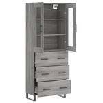 Highboard DE8026 Grau - Holzwerkstoff - 34 x 180 x 70 cm