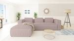 Cord Ecksofa Rouen Pink - Ecke davorstehend links