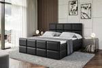 Boxspringbett GALMA-Z Hochglanz Schwarz - Breite: 200 cm - H3