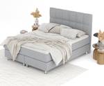 Boxspringbett Elisio Grau - Breite: 180 cm