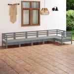 Garten-Lounge-Set Grau - Massivholz - Holzart/Dekor - 64 x 63 x 64 cm