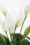 Plante artificielle Spathiphyllum Blanc - Pierre - Textile - 40 x 50 x 40 cm