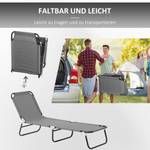 Sonnenliege 84B-442GY Grau - Metall - 56 x 28 x 188 cm