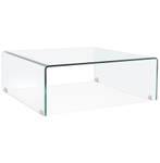 Couchtisch Aus Klarem Glas BOBBY 100 x 35 x 100 cm