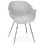 Fauteuil KELLY Gris - Métal - 60 x 85 x 60 cm