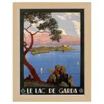 Bilderrahmen Poster Le Lac de Garda Eiche