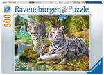 Puzzle 500 t  Familie der weissen Tiger Grün - Papier - 36 x 1 x 49 cm