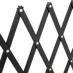 Ausziehbares Hundeabsperrgitter schwarz Schwarz - Bambus - Metall - 96 x 49 x 3 cm
