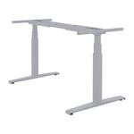 Höhenverstellbarer Tisch Basic Line Grau - Breite: 140 cm - Silber