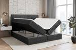 Boxspringbett BERO Schwarz - 200 x 111 cm - H4