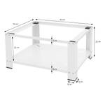 Support pour machine à laver 63x54cm Blanc - Métal - 54 x 32 x 63 cm