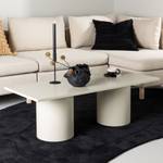 Table basse Sandvika Beige - En partie en bois massif - 120 x 38 x 50 cm