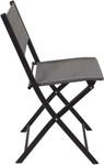 Chaise de jardin pliable en acier Elba Noir