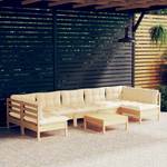 Salon de jardin Blanc - Bois massif - 64 x 29 x 64 cm