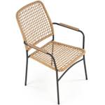 Gartenstuhl PTARMICA Schwarz - Rattan - 90 x 62 x 59 cm