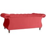 Ivette Sofa 2-Sitzer Rot - Textil - Holz teilmassiv - 200 x 80 x 100 cm