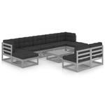 Garten-Lounge-Set 3009739-2 (10-teilig) Anthrazit - Grau