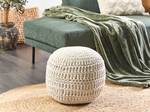 Pouf ARPATU Beige - Blanc - Fibres naturelles - 40 x 40 x 40 cm