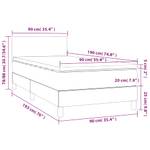 Boxspringbett 3017288-1 Dunkelgrau - 90 x 193 cm