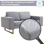 2-Sitzer Sofa mit Metallfüßen 833-520 Grau - Massivholz - 82 x 78 x 145 cm