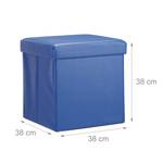 Tabouret pliant similicuir Bleu