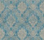Vintage Barocktapete Oranment Blau Beige Blau - Braun - Silber - Kunststoff - Textil - 53 x 1005 x 1 cm