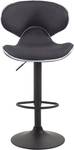 Tabouret de bar Las Vegas V2 Lot de 2 Gris lava - Noir