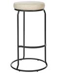 Tabouret de bar MILROY Beige - Noir - Crème