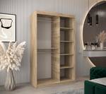 Armoire à portes coulissantes promo v2 Imitation chêne de Sonoma - Blanc - Largeur : 120 cm - 2 porte