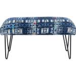 Banc Desna Bleu - Textile - 80 x 45 x 30 cm