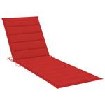 Chaise longue 3009264-2 Rouge - Profondeur : 123 cm