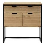 Console Buffett TI+CP 80x40x80cm Noir - Bois massif - Bois/Imitation - 80 x 80 x 40 cm