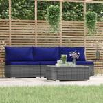 Garten-Lounge-Set (4-teilig) 3013629-2 Blau - Dunkelblau - Grau