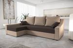 Ecksofa ONTARI Beige - Braun - Ecke davorstehend links