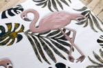 Tapis Petit Garden Flamingos Feuilles 80 x 150 cm