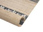 Tapis tressé TALPUR Beige - Crème - Gris - Bleu pétrole