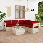 Garten-Lounge-Set (6-teilig) 3016490-13 Rot - Rotbraun