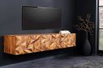 Lowboard ALPINE Braun - Gold - Massivholz - Holzart/Dekor - 160 x 30 x 35 cm