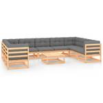 Gartenmöbel-Set 3009776-2 (10-teilig) Braun - Grau - Holz