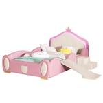 Kinderbett PUERGLOW Ⅰ Pink - Holzwerkstoff - Massivholz - Kunstleder - 98 x 92 x 210 cm