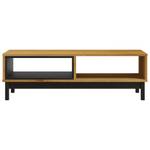 Couchtisch D100 Braun - Massivholz - 50 x 33 x 100 cm